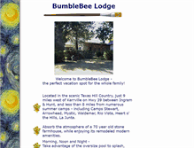 Tablet Screenshot of bumblebeelodge.com
